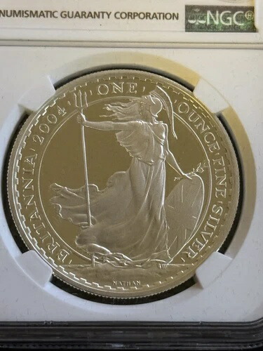 2004年 ブリタニア シルバー プルーフ 2ポンド 2ポンド NGC PF69 1オンス|WORLD RESOURCE【KING店】
