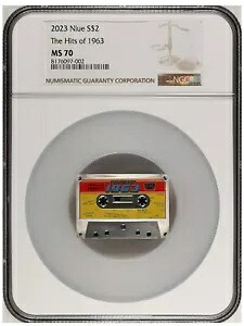 NGC MS70 2023 ニウエ カセットテープ発明60周年記念 2オンス銀貨｜WORLD RESOURCE【KING店】