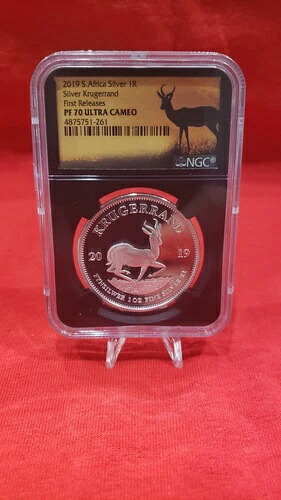 2019年南アフリカ 1オンス プルーフ .999 シルバー クルーガーランド 1R NGC PF 70 ウルトラカメオ 136,950円