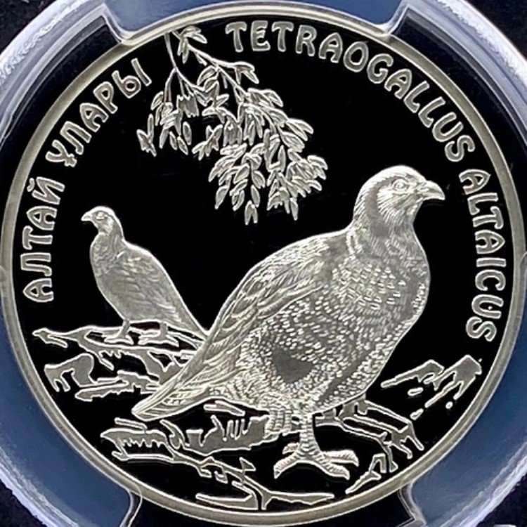 カザフスタン。2006年、500テンゲ、銀貨 - PCGS PF69 - トップポップ ?? アルタイ・スノーコック 希少