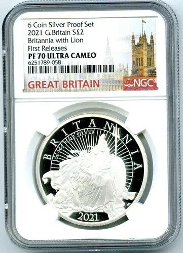 2021年 英国 1オンス シルバー プルーフ NGC PF70 ブリタニア ライオン付き 初版 138,600円