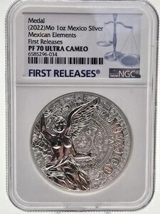 2022年 1オンス メキシコ シルバー メキシカン エレメンツ ファーストリリース NGC PF 70 ウルトラカメオ