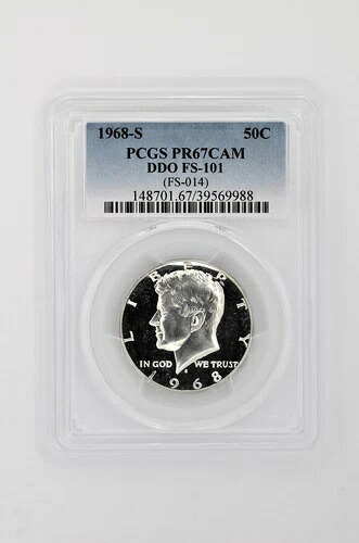 1968年 S 50セント プルーフ ケネディ ハーフダラー PCGS PR 67 CAM DDO FS-101