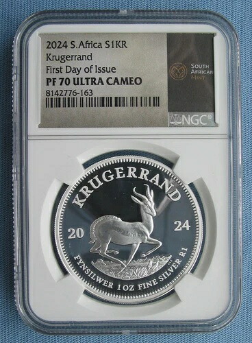 2024年 南アフリカ クルーガーランド プルーフ 1オンス シルバー NGC PF 70 ウルトラカメオ FDOI｜WORLD RESOURCE【KING店】