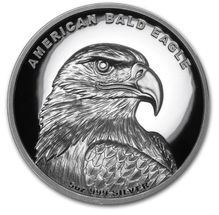 2014-P ツバル 5ドル硬貨 5オンス 銀製 アメリカハクトウワシ 高浮き彫り 箱・保証書付き｜WORLD RESOURCE【KING店】