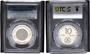 DDR 10 マーク 1978 A ソ連・東ドイツ共同宇宙飛行 PCGS PR68DCAM PP 118361｜WORLD RESOURCE【KING店】