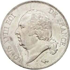 [#503021] コイン、フランス、ルイ 18 世、ルイ 18 世、5 フラン、1822 年、リール、オーストラリア｜WORLD RESOURCE【KING店】