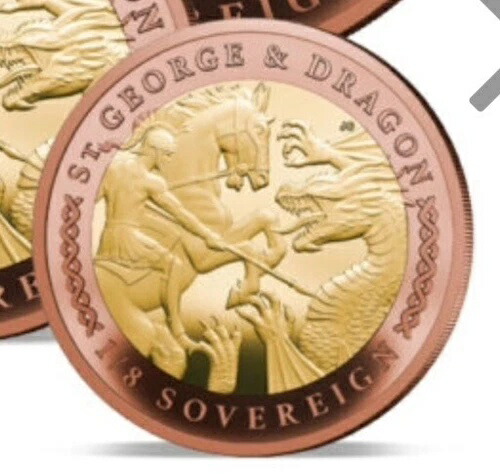 聖ジョージとドラゴン 二金属金貨プルーフ 1/8ソブリン金貨 2022年 ???予約