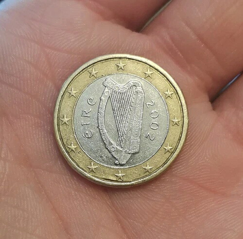 アイルランド 1ユーロ硬貨、2002年 - 裏面と表面に稀な鋳造エラーあり｜WORLD RESOURCE【KING店】 255,420円