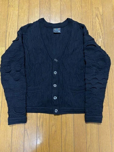 超レア Coogi ブラックウールカーディガン リスト cg.473