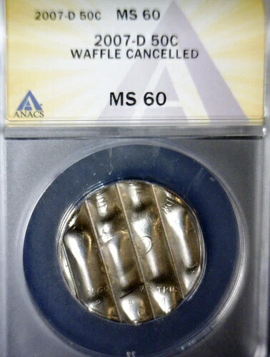 2007d エラー ANACS MS60 BU ワッフル ケネディ ハーフダラー コイン 打刻詳細 ワッフル｜WORLD RESOURCE【KING店】