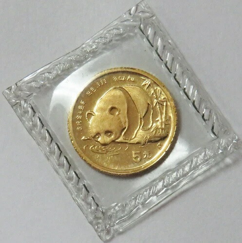 1987年 中国製 パンダ金貨 5元 1/20オンス 未開封 新品