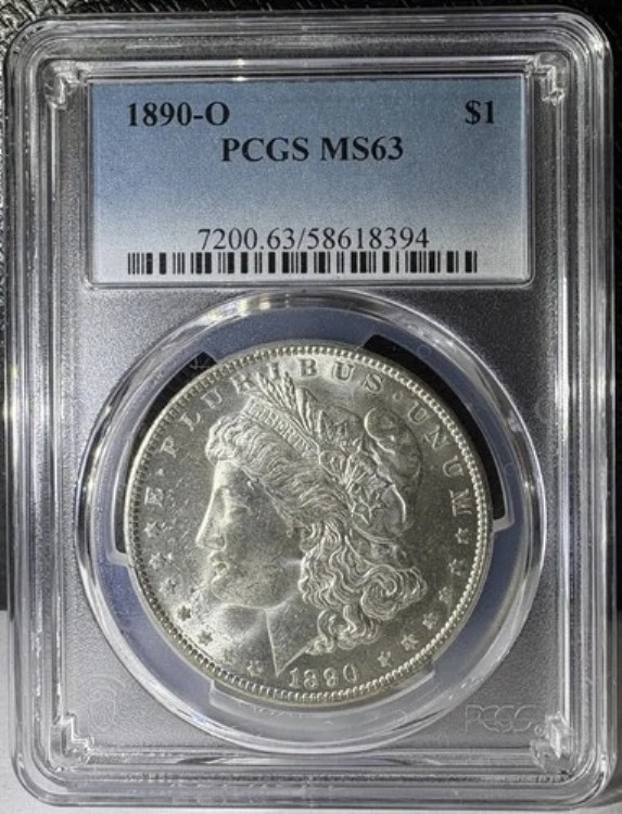 1890-O モルガン銀貨 1ドル硬貨 PCGS MS 63 (394)