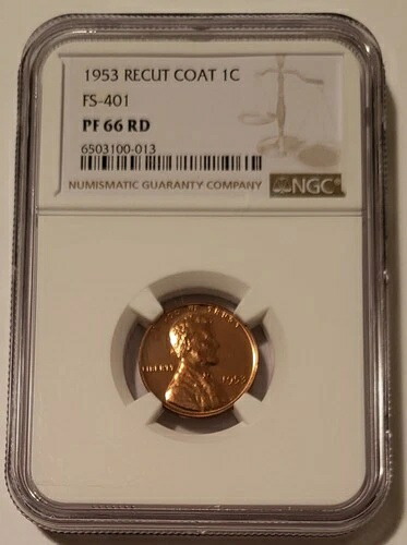 1953年 リンカーン ウィート セント リカット コート ヴァリエーション FS-401 プルーフ PF66 レッド NGC