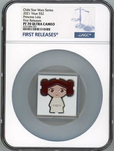 プリンセス・レイラ スター・ウォーズ チビ 1オンス シルバーコイン 2021 ニウエ NGC PF70 UC FR