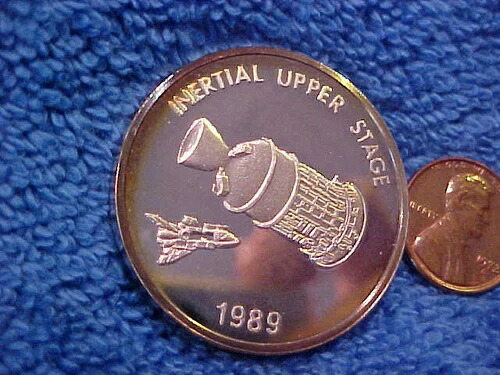 1989年 ボーイング従業員コインクラブ 1.5オンス シルバー IUS 慣性上段メダル AtT