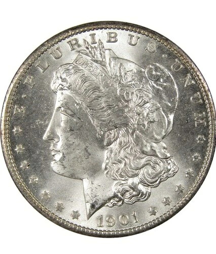 1901年 O モルガン ダラー 未流通銀貨 1ドル
