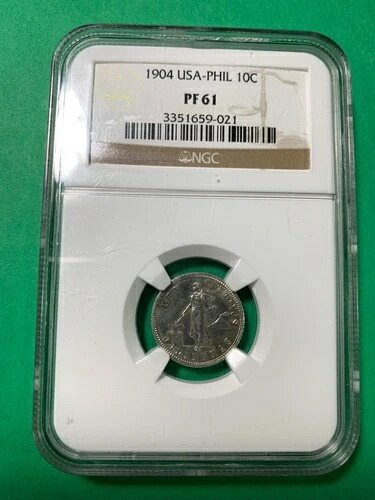 アメリカ フィリピン 1904年 10センターボ プルーフ NGC PF 61