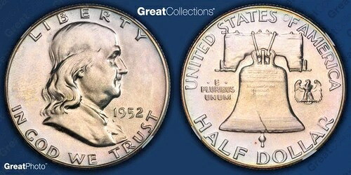 1952年 トーン加工 フランクリン ハーフダラー プルーフ NGC PF 65 PR65 トーン加工 シルバーコイン 50セント｜WORLD RESOURCE【KING店】