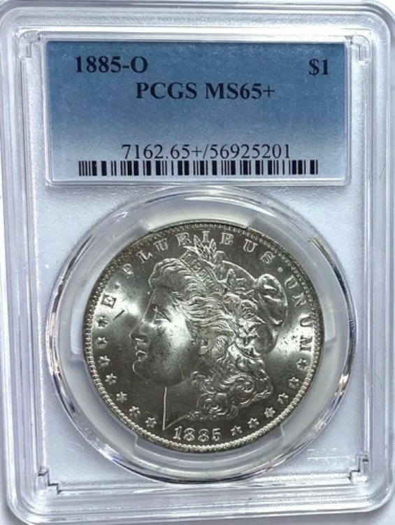 1885年 O $1 モルガン銀貨 PCGS MS65+ 未使用 ニューオーリンズ