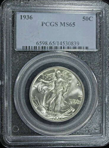 1936年ウォーキング・リバティ・ハーフダラー PCGS MS-65 (2532019)