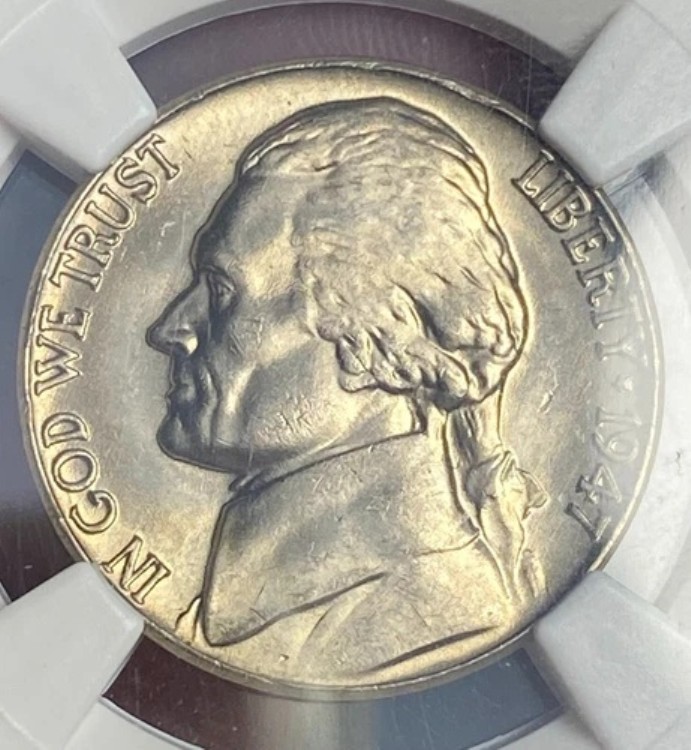 1947年 未流通 トーン付き ジェファーソン ニッケルコイン NGC MS 66 5SF (019)