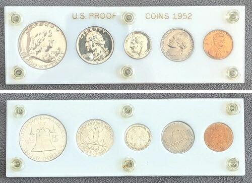 1952年 プラスチックホルダー入りプルーフセット 113,850円