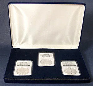 2006 シルバー アメリカンイーグル $1 - 3 コインセット-NGC MS69-PF69-Rev PF69-