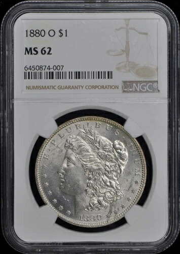 1880-O モルガン・ダラー S$1 NGC MS62