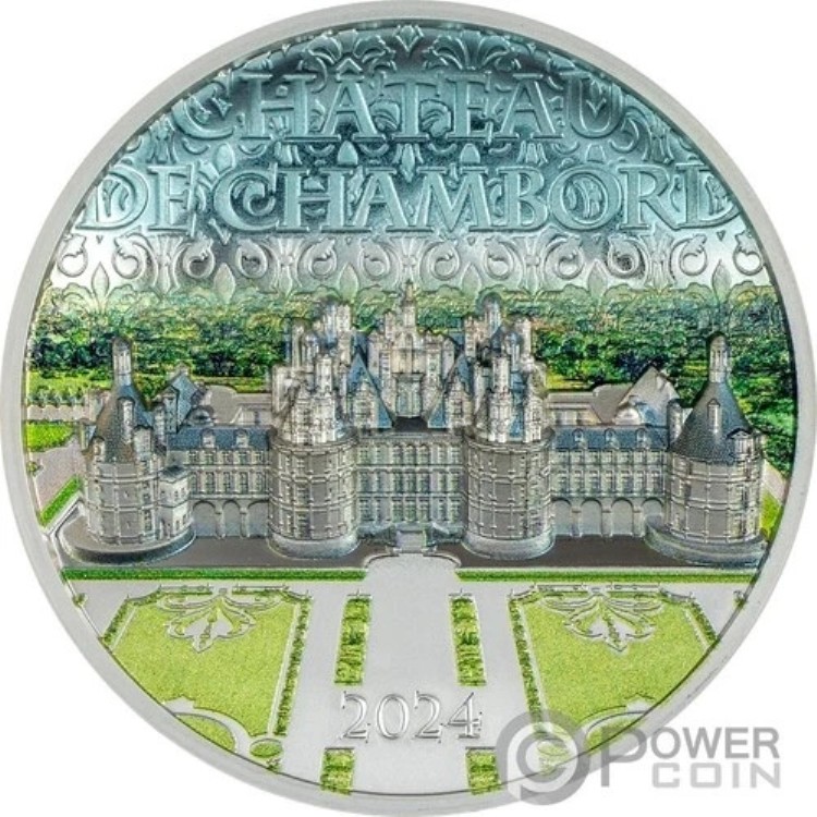 シャトー・ド・シャンボール 2オンス銀貨 10$ クック諸島 2024