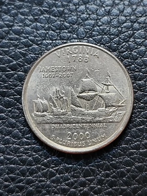 2000年 P-State Virginia クォーター - 流通品、良好な状態