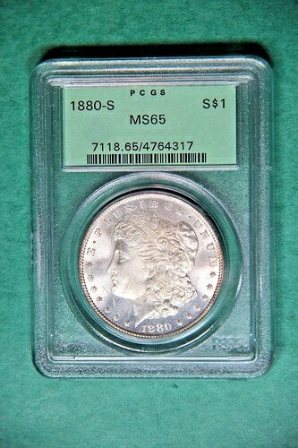 1880-S モルガン銀貨 PCGS MS65｜WORLD RESOURCE【KING店】