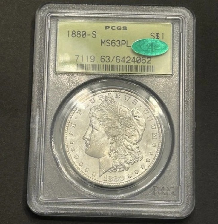 1880-S モルガン銀貨 ? PCGS OGH MS63 PL プルーフライク CAC ?｜WORLD RESOURCE【KING店】 116,050円