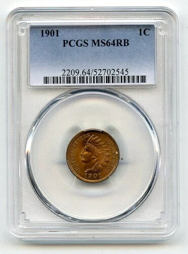 1901年 1セント インディアンヘッド セント PCGS MS64RB - GC339｜WORLD RESOURCE【KING店】