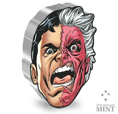 2022年 ニウエ フェイシズ・オブ・ゴッサム? - TWO-FACE? 1オンス シルバーカラープルーフコイン (G)