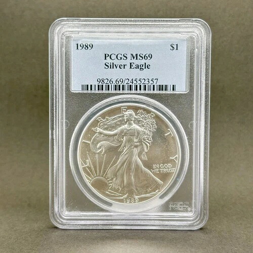 エステート 0.999 純銀 1989年 アメリカンイーグルドルコイン PCGS MS69