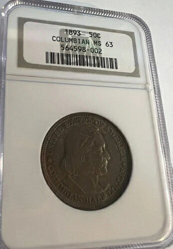 1893 年コロンビア ハーフ ドル NGC MS 63 - 最初の記念ハーフ ミント鋳造!!