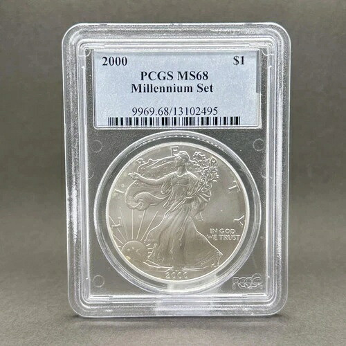 エステート 0.999 純銀 2000 アメリカンイーグルドルコイン PCGS MS68