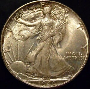 1946-P ウォーキング・リバティ ハーフダラー ジェム BU 未使用 56,100円