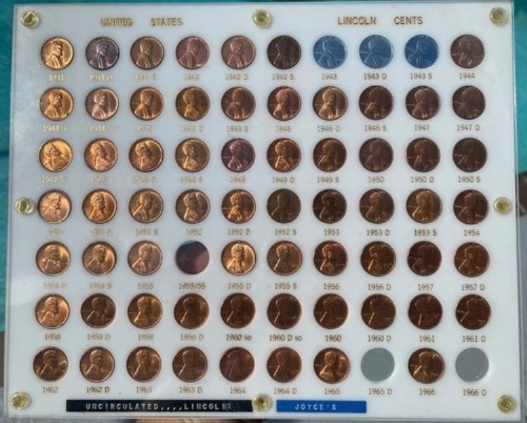 1941 - 1966 PDS リンカーン ウィート セント ペニー セット キャピタルホルダー入り 67 枚 BU レッド｜WORLD RESOURCE【KING店】