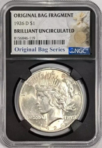 1926年 Dピース銀貨 NGC BUオリジナルバッグシリーズ レリックラベル 6119