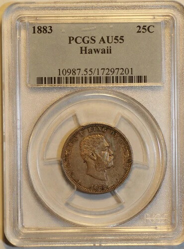 ハワイ 1/4ドル 1883年 ホルダー入り PCGS AU55 Pretty NSWLeipzig｜WORLD RESOURCE【KING店】