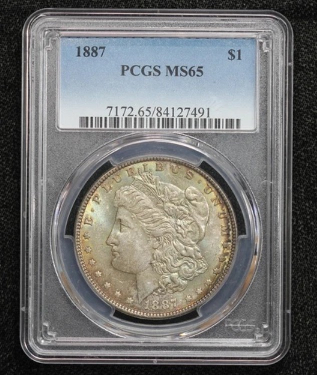 1887年 モルガン・ダラー トーン PCGS MS-65 1AD2