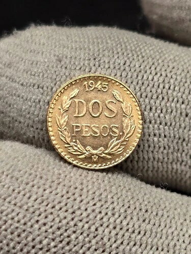 1945年メキシコ・ドス・ペソ金貨 ～ 米国送料無料