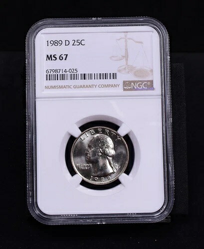 1989-D ワシントン クォーター - NGC MS67 (#53840-L)|WORLD RESOURCE【KING店】