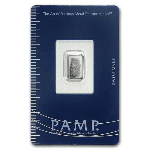 PAMP スイス 1グラム パラジウムバー .9995 純度パラジウム - 分析カード付き