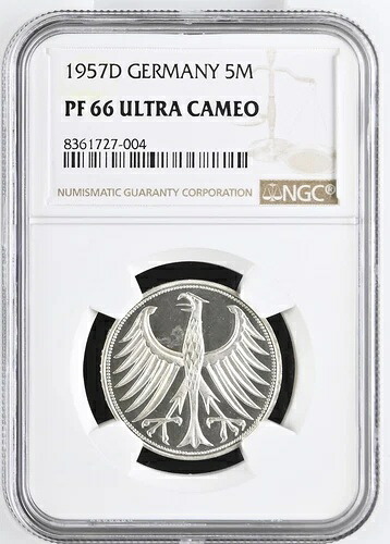 コイン BRD 5 DM 1957 D NGC PF66 ウルトラカメオ プルーフ PP レア nswleipzig｜WORLD RESOURCE【KING店】