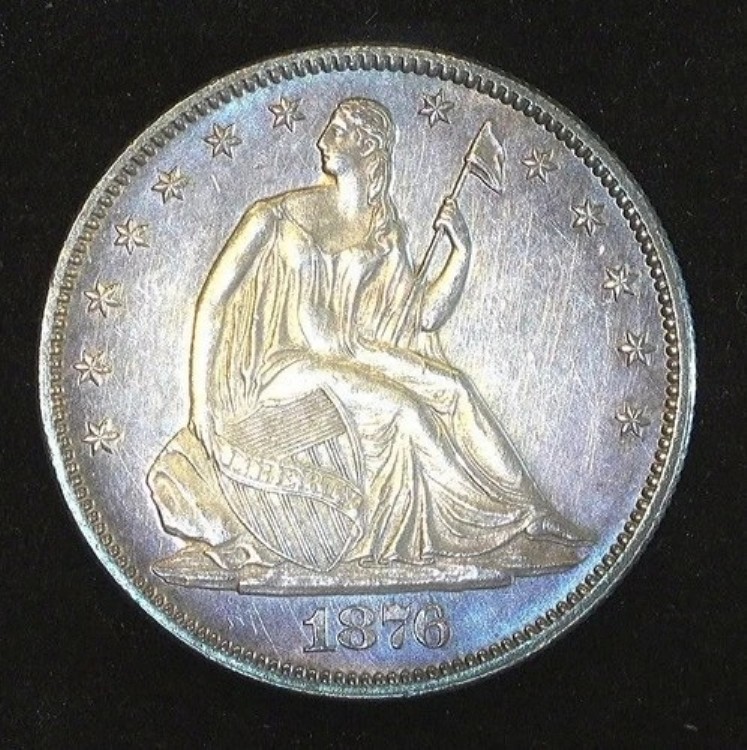 1876年 シーティングリバティハーフドル ? プルーフ ? フィラデルフィア造幣局 ? 100周年記念 441,540円