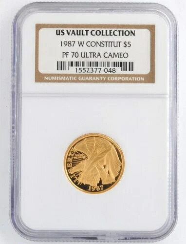 US Vault 1987-W 憲法200周年記念 .900 純金 NGC PF70 ウルトラカメオ 441,540円