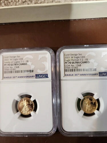 2021 W $5 ゴールド デザイナーエディション NGC 70 UC T-1 および T2、初リリース、OGP｜WORLD RESOURCE【KING店】